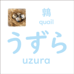 うずら<br/>(uzura) – 鶉 (quail)